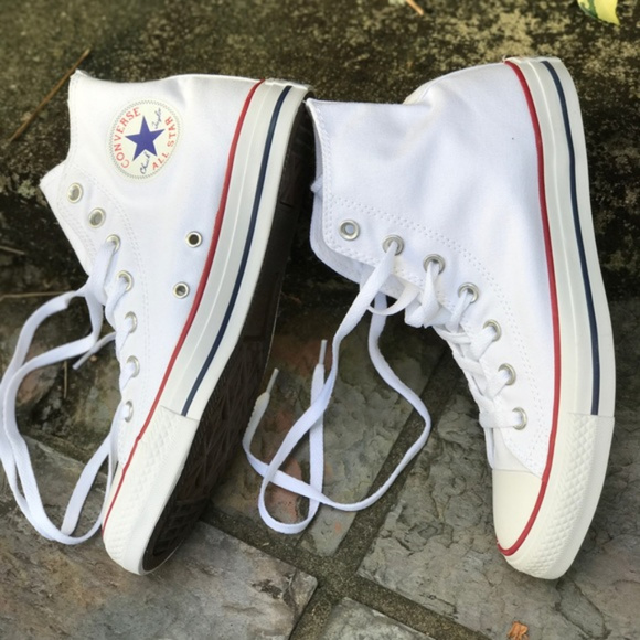 NWT Converse 🔥 Adult Fabric AllStar White HT WMNS - Picture 4 of 8